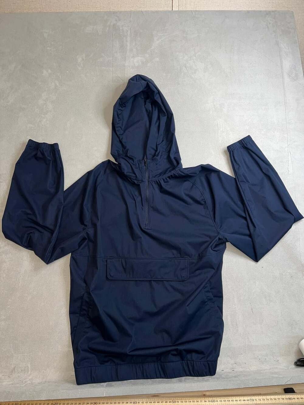 Zella Anorak Jacket Size M Blue Lightweight Half-Zip Pullover Hoodie - Picture 2 of 7